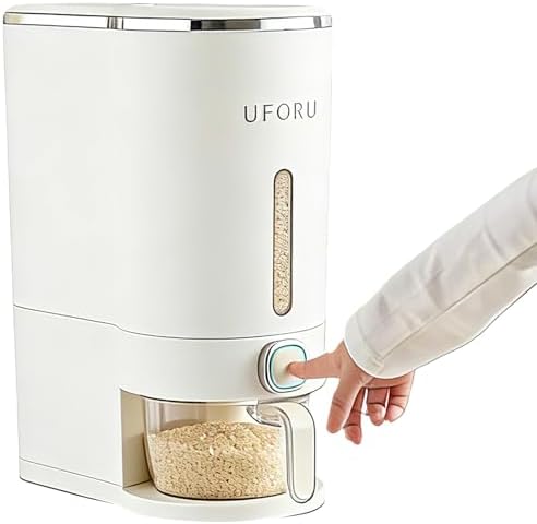 UFORU Rice Dispenser 23-25 LB,Airtight Storage Container,Measuring Cup - Image 6