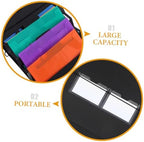 Portable Accordion File Organizer 6 Pockets Wall Hanging Black - Image 3