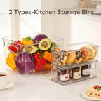 Hudgan 8 Clear Plastic Storage Bins for Pantry Organizer, Kitchen Cabinet - Image 5