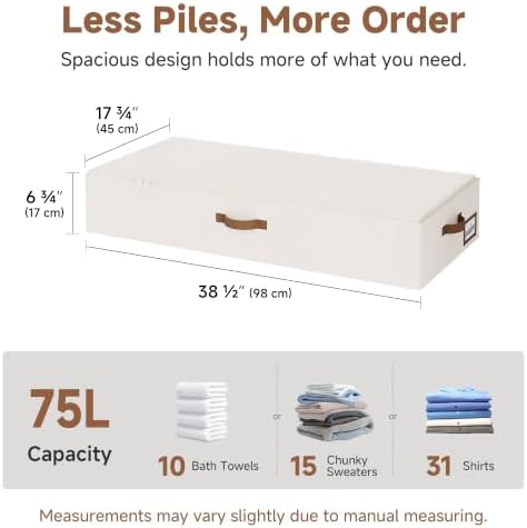 StorageWorks 7 Inch Low Profile Under Bed Clothes Storage Bins with Lids - Image 2