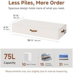 StorageWorks 7 Inch Low Profile Under Bed Clothes Storage Bins with Lids - Image 2