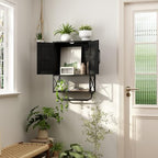 RUSTOWN Farmhouse Medicine Cabinet with 2 Barn Door, Bathroom Wall Cabinet - Image 5