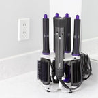Blow Dryer Holder for Dyson Airwrap & Shark FlexStyle (White) by Truvalent