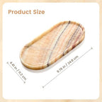 Natural Marble Decorative Tray, 9.8”x4.4”, Rose - Image 5