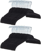 Amazon Basics Space Saving Slim Velvet Non-Slip Clothes Hangers for Closet Organization, Black, 100-Pack by AmazonBasics