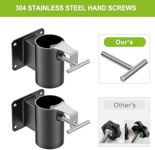 Deck Railing Umbrella Holder, Flat Mount Stand for 1-2" Poles - Image 4