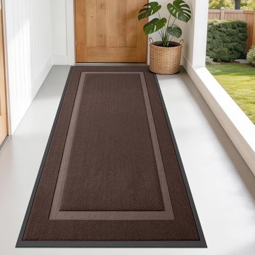OLANLY Front Door Mat Outside 71x34, All-Season Heavy-Duty Rubber Doormat by OLANLY