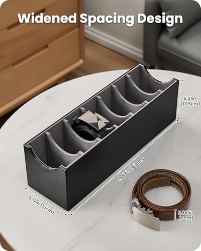 Lolalet Belt Organizer for Closet, Belt Box & Storage Drawer -Black - Image 3