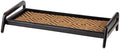 Anji Mountain Heavy Duty Waterproof Wooden Shoe Storage Mat Organizer/Boot Storage Tray Multi Use for Entryway with Coir, Tan and Black Diamond Insert, 1 Tier, Fits 3 Pair (36.5" Wide) by AnjiMountain