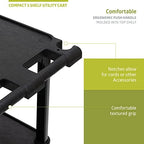 Pearington 3-Tier Compact Multi-Purpose Plastic Utility Cart with Lockable Wheels up to 300LBS, Black - Image 5