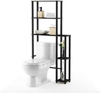 Furinno Turn-N-Tube Over The Toilet Storage, 5 Shelves Bathroom Organizer Space Saver Rack, Espresso/Black - Image 5