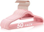 Velvet Hangers Non Slip Felt Hangers, Velvet Clothes Hangers Space Saving by DUDUCOFU