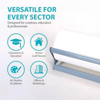 24" Wide Paper Roll Dispenser with Serrated Cutter, Wall Mount Paper Holder - Image 3