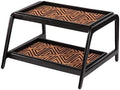 Anji Mountain Heavy Duty Waterproof Wooden Shoe Storage Mat Organizer/Boot Storage Tray Multi Use for Entryway with Coir, Tan and Black Tribal Insert, 2 Tier, Fits 4 Pair (26.5" Wide) by AnjiMountain