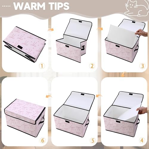 Stackable Clothes Storage Bins with Lids 3 Pack - Image 3
