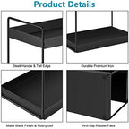 3-Tier Bathroom Countertop Organizer, Black, 12.2" L x 6.7" W x 16.9" H - Image 6