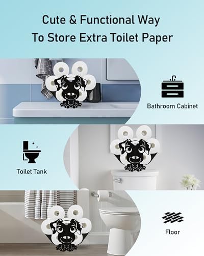 Labrador Toilet Paper Holder Stand, Decorative Toilet Paper Storage - Image 5