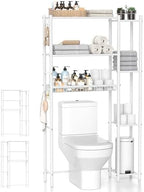 Hodonas Over The Toilet Storage Organizer - 7 Tiers Space Saving Bathroom Shelves, Adjustable Above Toilet Shelf Rack, Metal Organizer Shelf Over Toilet for Bathroom Storage and Organization, White by Hodonas