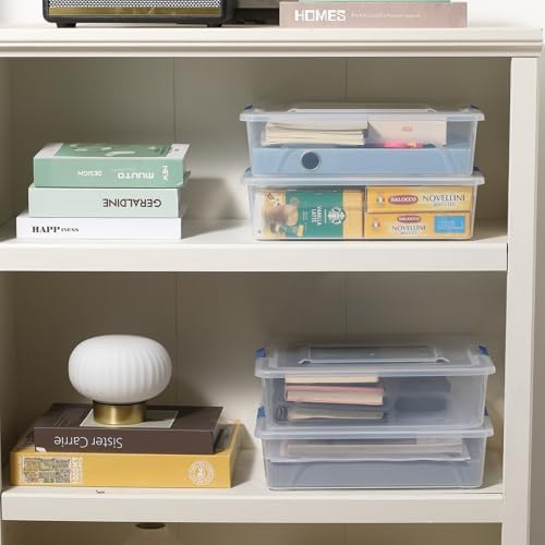 novelinks 10 Quart Clear Plastic Storage Containers with Lids (4 Pack) - Image 2