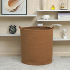 90L Oversize Woven Laundry Basket,Cotton Tall Laundry Hamper for Blankets,Clothes,Pillows,Toys,Shoes Large Laundry Bin Brown - Image 4