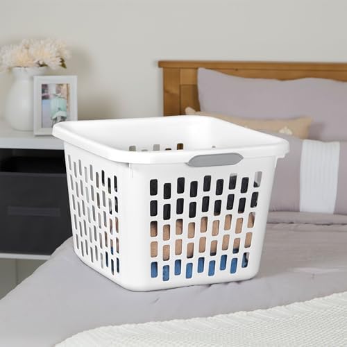 Sterilite Square Laundry Basket, Plastic Clothes Hamper, 12 Pack - Image 5