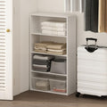 Furinno Reed Closet Organizers and Storage, 4-Tier Closet Organizer, Open Shelf Closet Storage, for Wardrobe, Bedroom, Living Room, White by Furinno-FitsYourSpaceFitsYourBudget