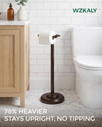 Dark Bronze Toilet Paper Holder Stand Stainless Steel&Weighted Base - Image 2
