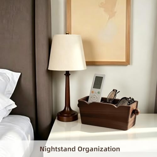 Solid Wood Remote Control Holder, Table Desk Organizer Caddy - Image 2