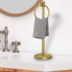 Hoimpro Hand Towel Holder Stand Free Standing Towel Bar Brushed Gold - Image 2
