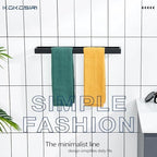 KOKOSIRI Towel Holder Matte Black Bath Towel Bars 24-Inch Kitchen Rack Stainless Steel for Bathroom Hardware Wall Mounted, 2 Pack B4008BK-L24-P2 - Image 6