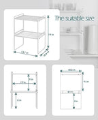 Shantton Cabinet Shelf Organizer, Pantry Shelf Rack, White 13.1x10.6x9.5 - Image 3