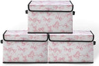 Stackable Storage Bins with Lids,Closet Organizers Fabric Box for Home and Office,Blanket Clothes Organizers,Under Bed Storage Containers 3 Pack by BestSellers