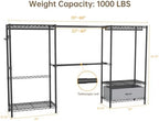 Golpart Heavy Duty Clothing Rack with Adjustable Shelves Clothes Wardrobe - Image 4