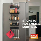 Houseify Spice Float Magnetic Spice Racks, Set of 4, Black - Image 5