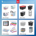 IRIS USA 6-Pack 13 Quart Storage Bins with Lids, Clear - Image 2
