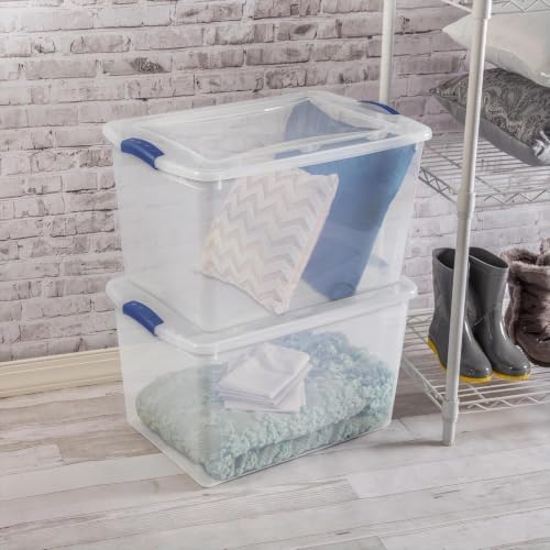 66 Qt Storage Bins 6-Pack, Clear Plastic Containers with Latching Lids - Image 6