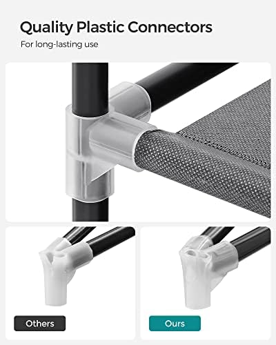 SONGMICS Portable Closet with Cover, 3 Hanging Rods and Shelves - Image 7