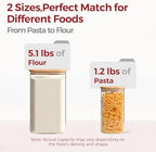 Glass Flour Containers with Bamboo Lids 1.6/4.6 Qt 2 Pack - Image 3