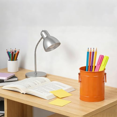 Noamus 9 Pack Metal Pen Holder, Mini Pencil Bucket with Handle, Desktop Pencil Cup Makeup Brush Organizer, Desk Colorful Small Pails, Stationary Supplies Container for Office Classroom School Crafts - Image 6