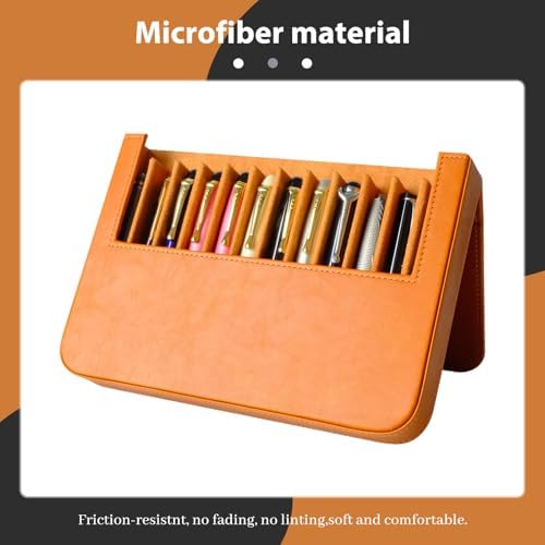 12 Slot Fountain Pen Case, Handmade Magnetic,Christmas Gift (brown) - Image 3