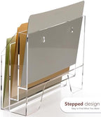 DINGHUO Acrylic Hanging Wall File Folder Organizer for Desk, Clear 3 Tier Document Paper Magazine Holder for Home, Office Organization, School - 1 Pack - Image 6