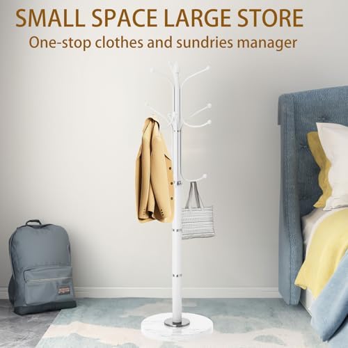 OIRUMIE Coat Rack,Coat Rack Freestanding with 12 Hooks for Entryway,Corner - Image 6