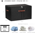 2PCS Storage Bins with Zipper Lids Decorative Lidded Basket Box - Image 3