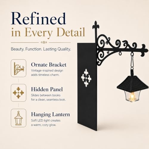 3-Pack Library Lantern Mini Bookshelf Lamp (Chandelier Style) - Image 2