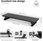 Fenge Monitor Stand Riser, Wooden & Metal Desk Shelf Organizer, Black - Image 5