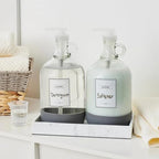Laundry Detergent Dispenser Set, Clear & White, 128 Fluid oz, 4Pc - Image 2