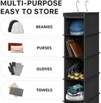 Simple Houseware 2 Pack 10 Shelves Hanging Shoe Organizer, Black - Image 6