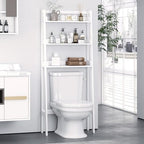 UTEX Over The Toilet Storage Shelf, 3-Tier Bathroom Organizer, White - Image 2