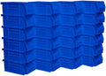 Akro-Mils 30220 AkroBins Plastic Storage Bins, 7"x4"x3", Blue, 24-Pack by Akro-Mils