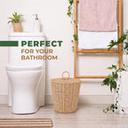 84ECO 3 Gallon Natural Woven Paper Trash Can with Lid and Liner for Bathroom - Image 3